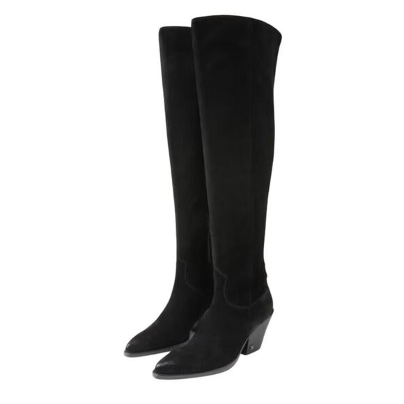 Sam Edelman Women Julee Over The Knee Boot US 6 M EU 36 Black Suede Leather NWOB - Picture 1 of 12